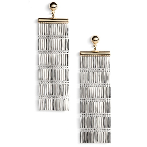 Two Tone Fringe Earrings - Picture 2 of 3